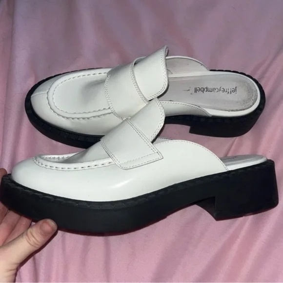 JEFFREY CAMPBELL White Biblio Loafers - Picture 4 of 7